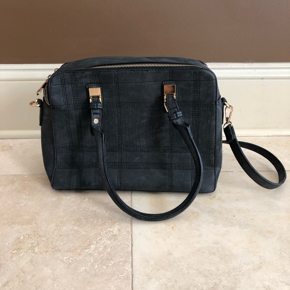 Plaid dark gray , leopard lining,